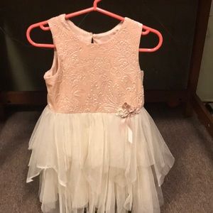 Adorable pink and white toddler dress.